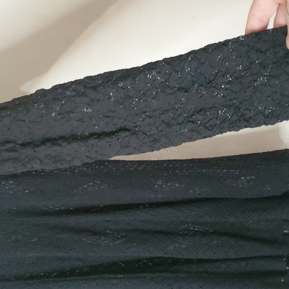 Free People Black Lace Sheer Crochet Top Scoop Neck High-low Size Medium - Picture 4 of 12